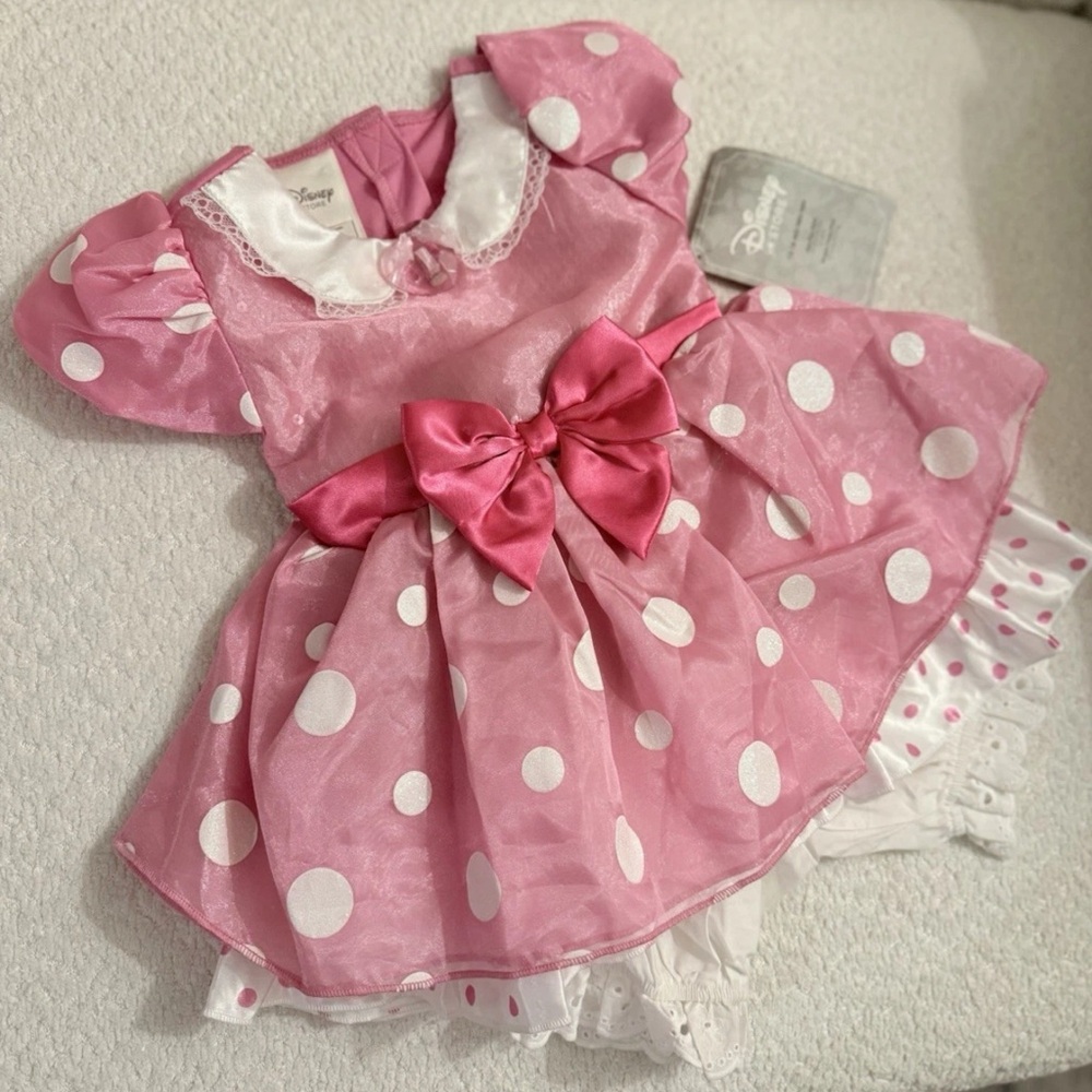 Disney Store Minnie Mouse Dress Costume Halloween Fancy Pink, Size 12 - 18‎ MOS